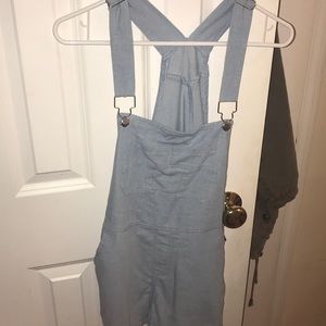 Light blue overalls